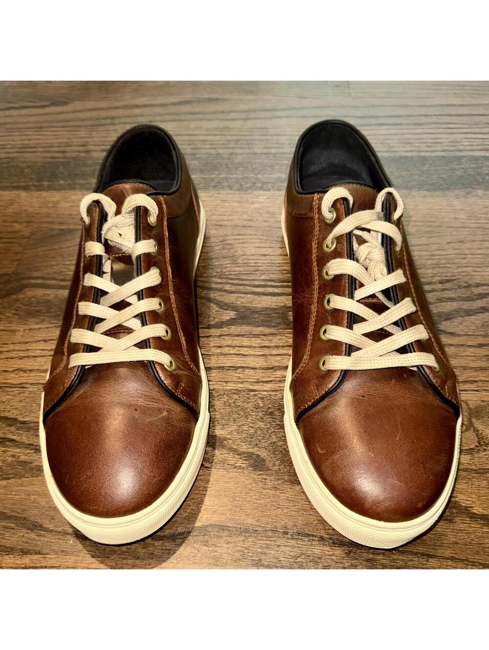 Rodd & Gunn Men's Brown Leather Sneakers Size EUR 45 US 12 - Picture 4 of 8